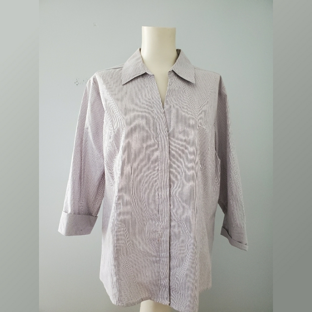 Riders by Lee Stripe Button Down Shirt Size XL